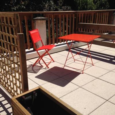 Coin terrasse privatif sur espace commun